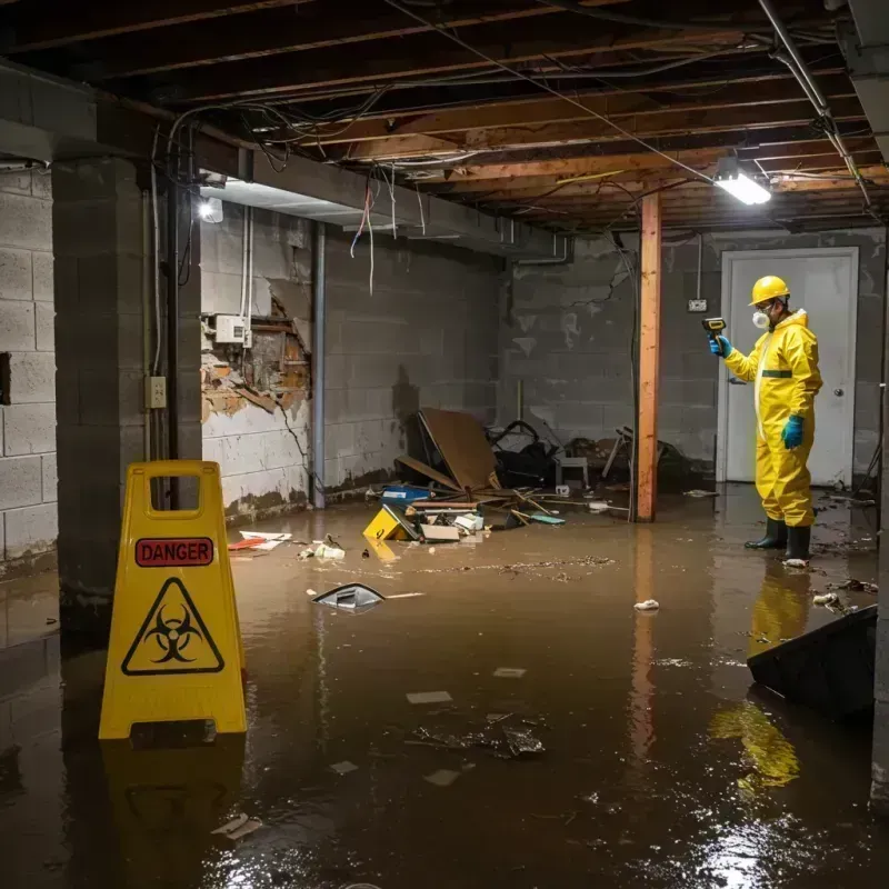 Flooded Basement Electrical Hazard in Saint Regis Park, KY Property